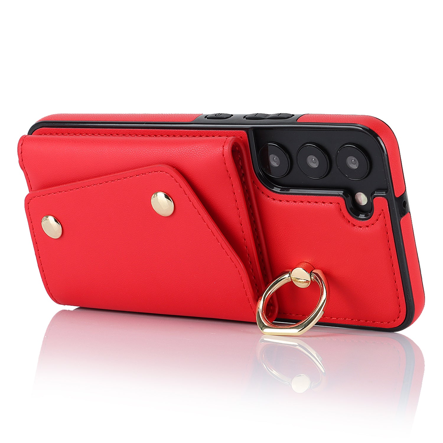 Zipper Wallet Phone Case for Samsung Galaxy S22 5G PU Leather Coated TPU Ring Kickstand Phone Cover Zipper Wallet Phone Case for Samsung Galaxy S22 5G PU Leather Coated TPU Ring Kickstand Phone Cover